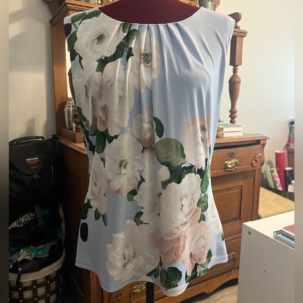 Calvin Klein Floral Sleeveless Top